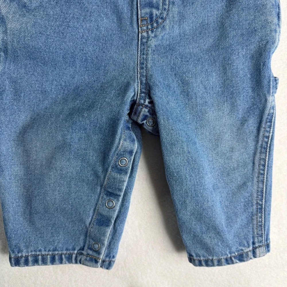 Old Navy Baby Denim Overalls Blue Medium Wash Carpenter Farmer 6-12 Months